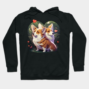 Corgi Green Love Hoodie